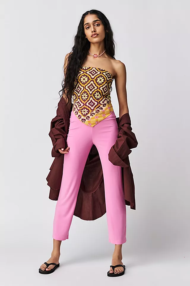 Norma Kamali Pencil Pants Candy Pink