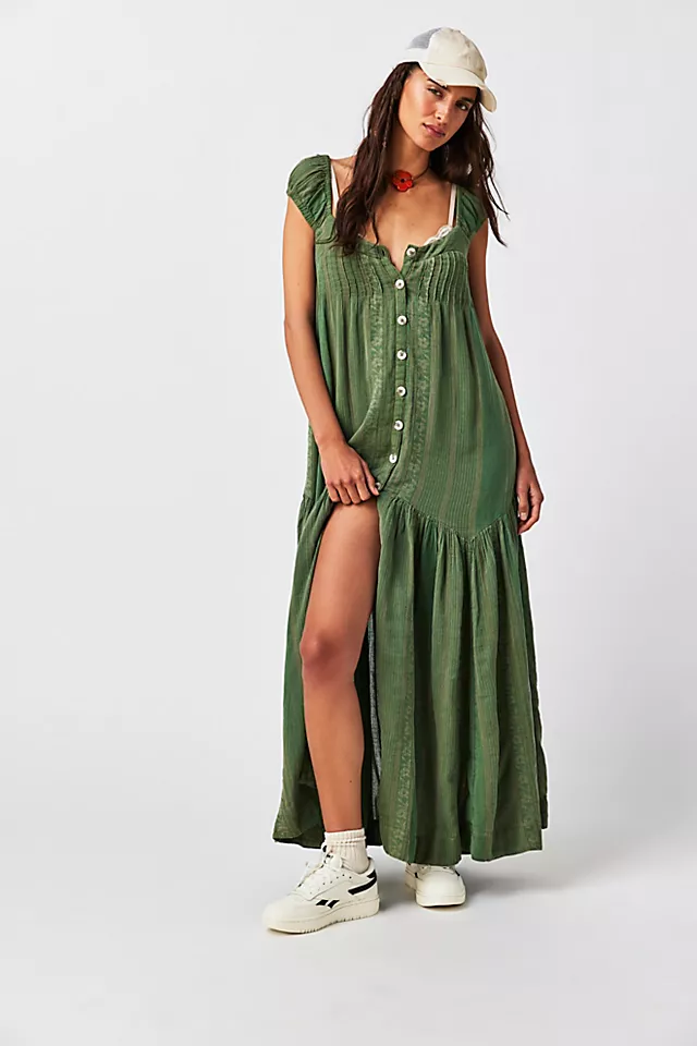Mabel Maxi Dress Moss Combo