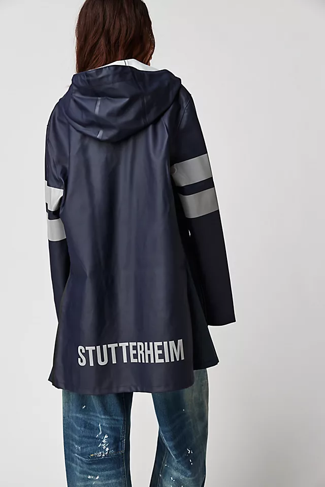 Stutterheim Stockholm Bike Raincoat Navy