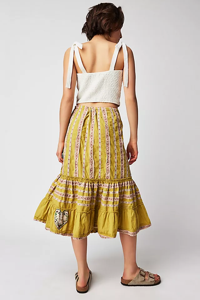 Magnolia Pearl Ruffle Skirt Yellow