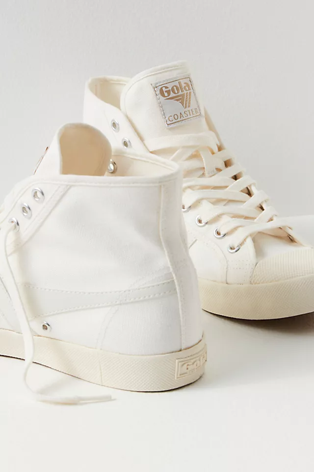 Coaster High Top Sneakers Off White / Off White