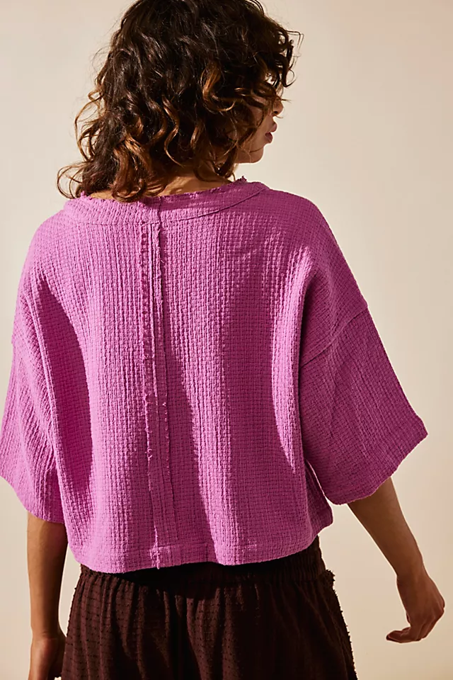 Sundaze Woven Tee Magenta