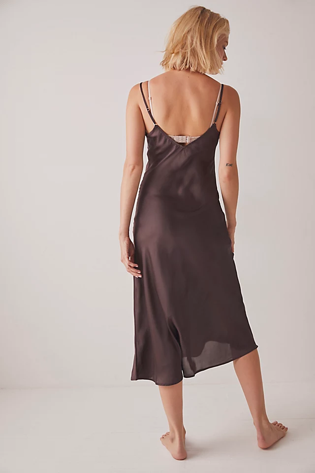 Right This Way Bias Slip Deep Mahogany