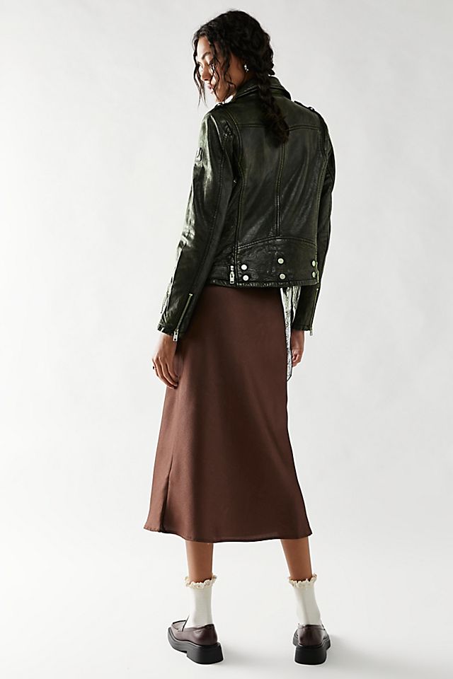 Wild Leather Croc Jacket Green Tea