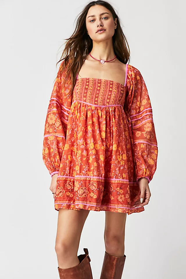 Endless Afternoon Mini Dress Chili Combo