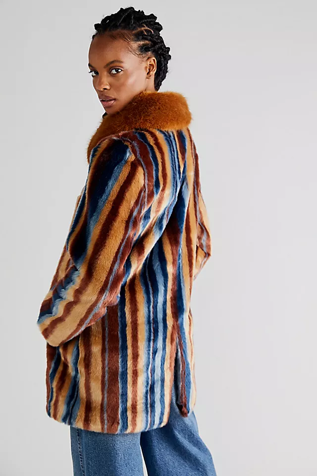 Rhapsody Coat Multi Stripe