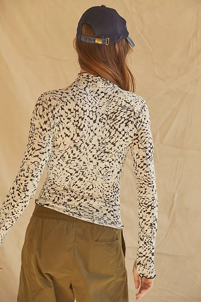 High Jump Printed Long-Sleeve White Black Combo