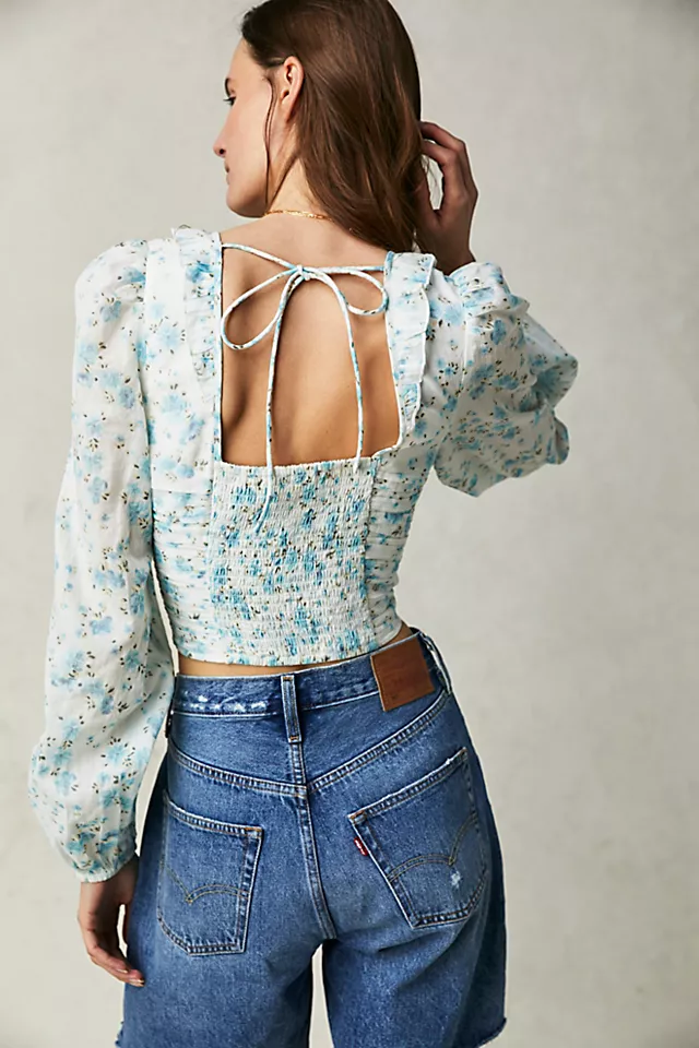 Another Life Printed Top White Combo