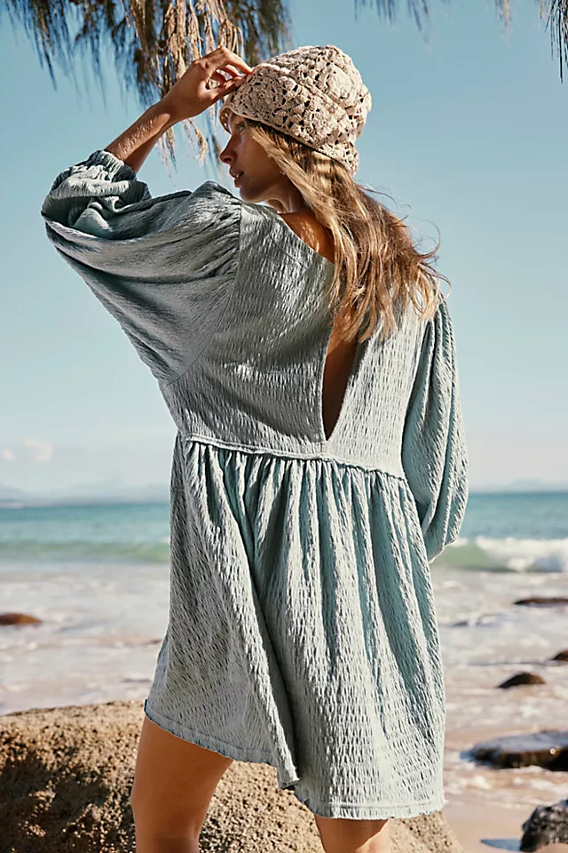 Get Obsessed Babydoll Dress Slate