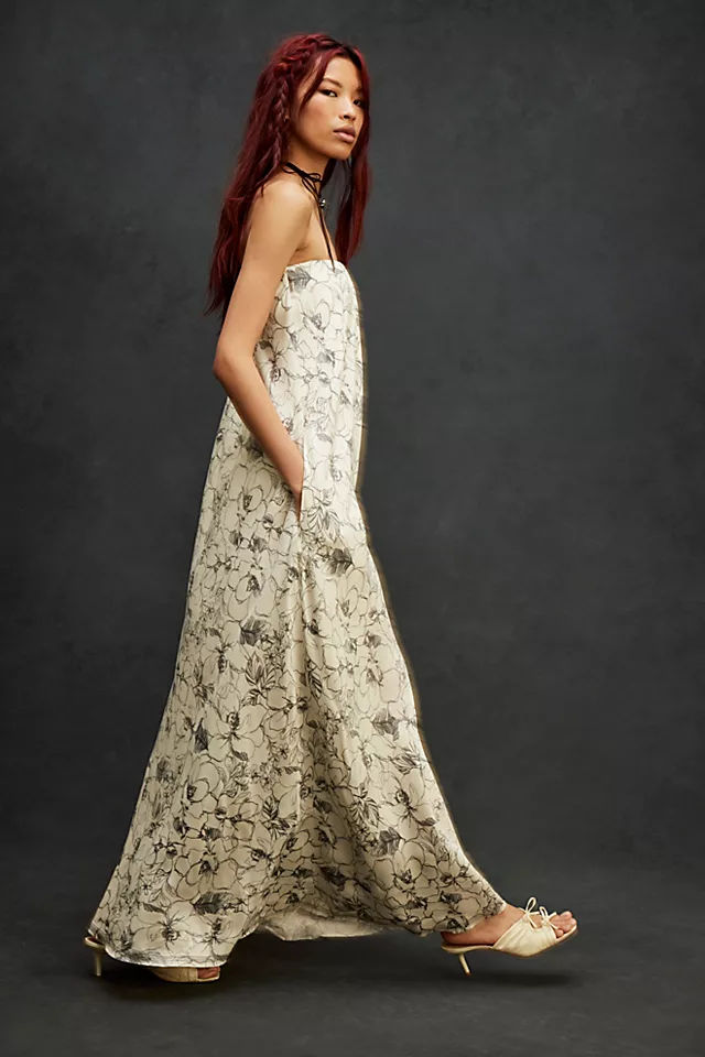 Bec & Bridge Tillie Strapless Maxi Dress Linear Floral