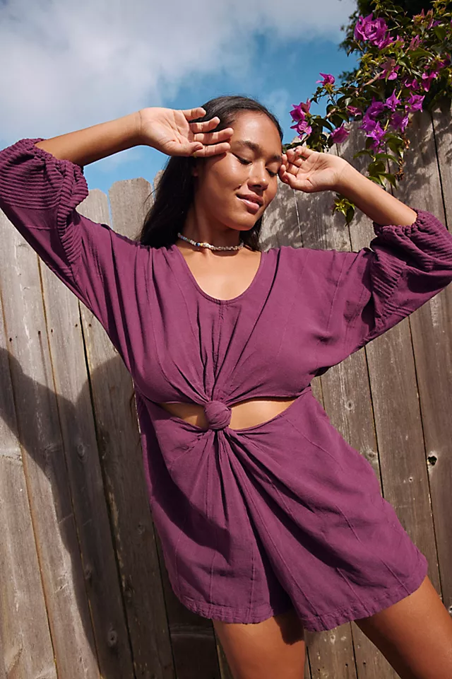 Knotty But Nice Romper Fig Jam