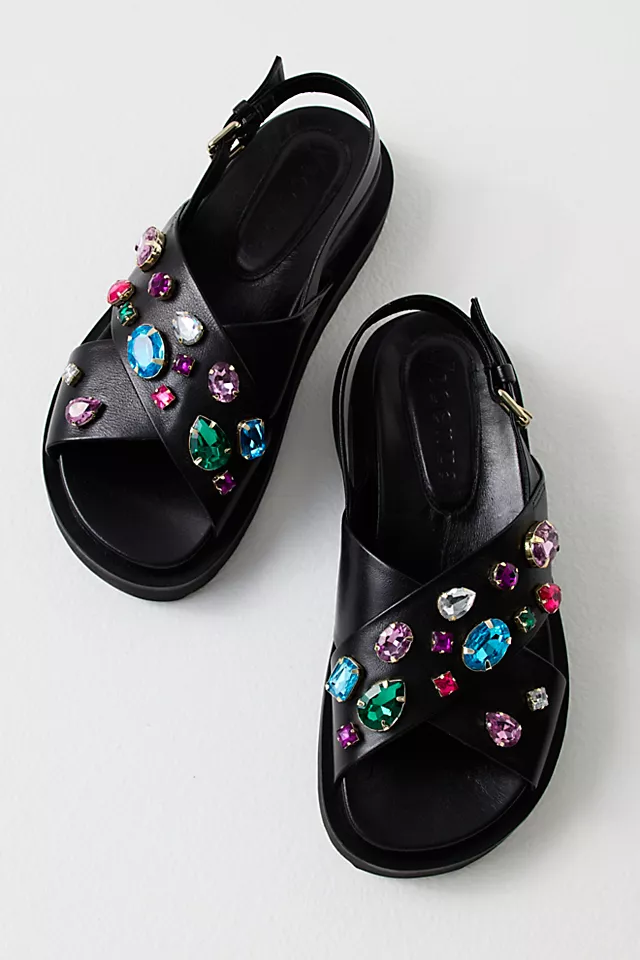 Rock Candy Embellished Sandals Black Multi