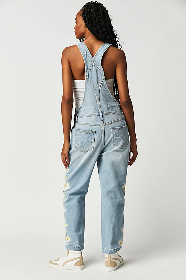 Driftwood Embroidered Overalls Daisy Daydream