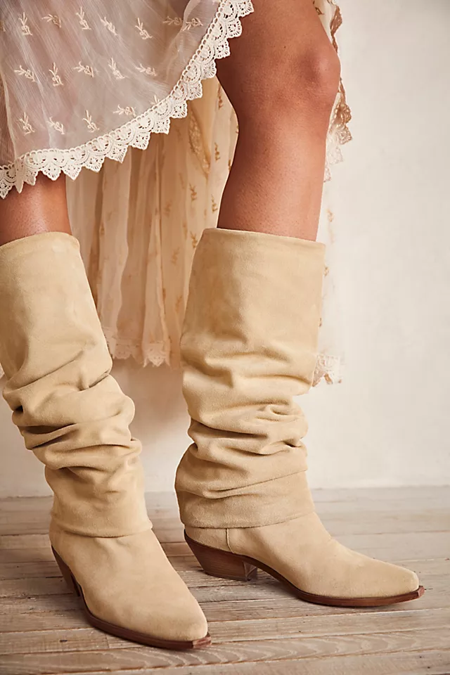 Take Me To Tucson Slouch Boots Sand