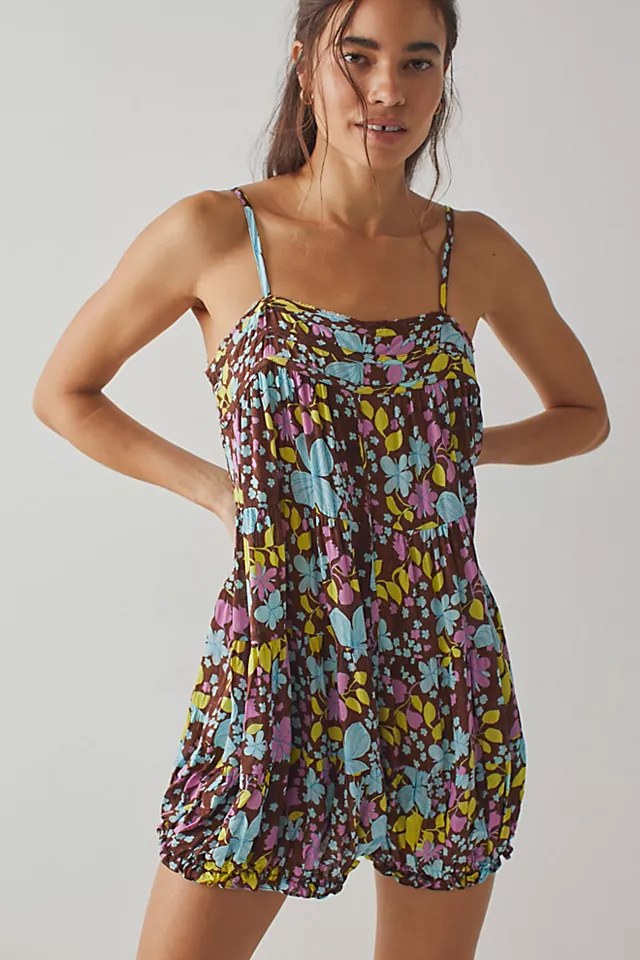 Printed Crush & Blush Romper Chocolate Combo