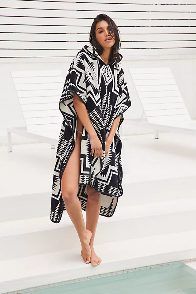 Pendleton Jacquard Hooded Towel Harding Black