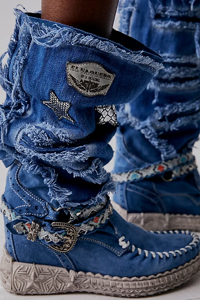 Denim Daze Mocc Boots Denim