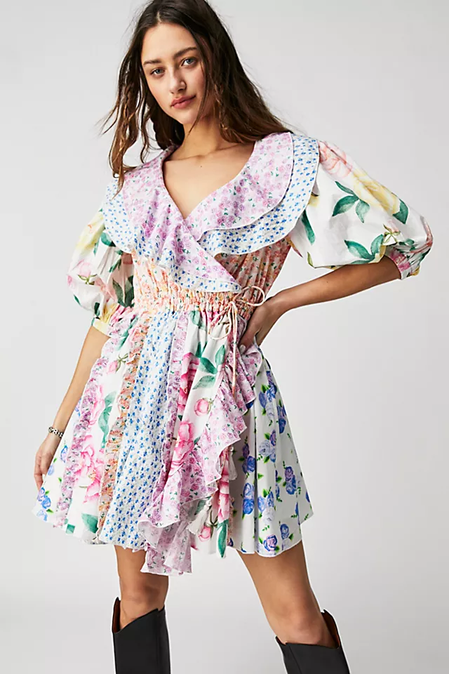 Fillyboo Love Street Wrap Mini Dress Multi