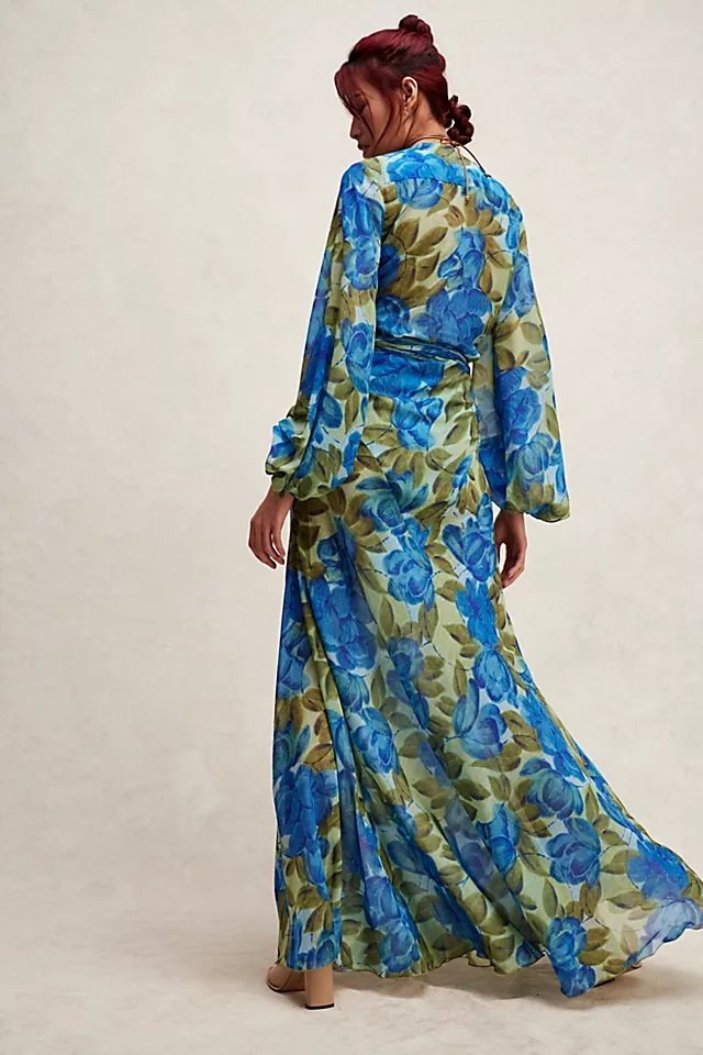 Ronny Kobo Shanti Dress Blue / Sage Multi