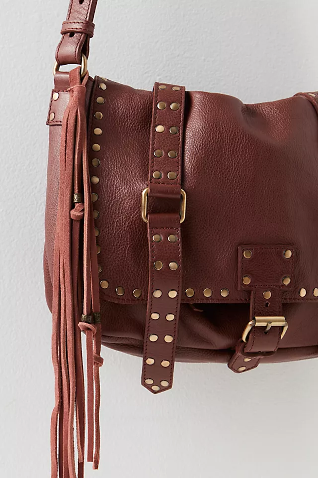 We The Free Studded Messenger Cinnamon