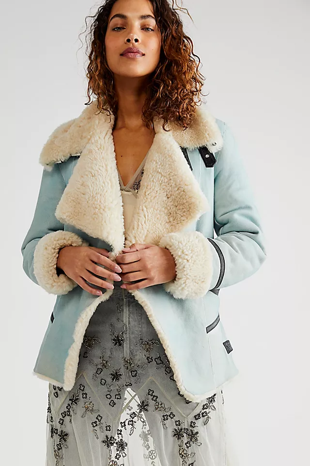 Bianca Aviator Jacket Aged Teal