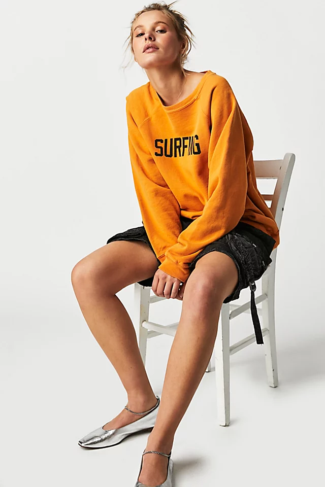 Original Retro Brand Surf Crewneck Sun Fade Orange
