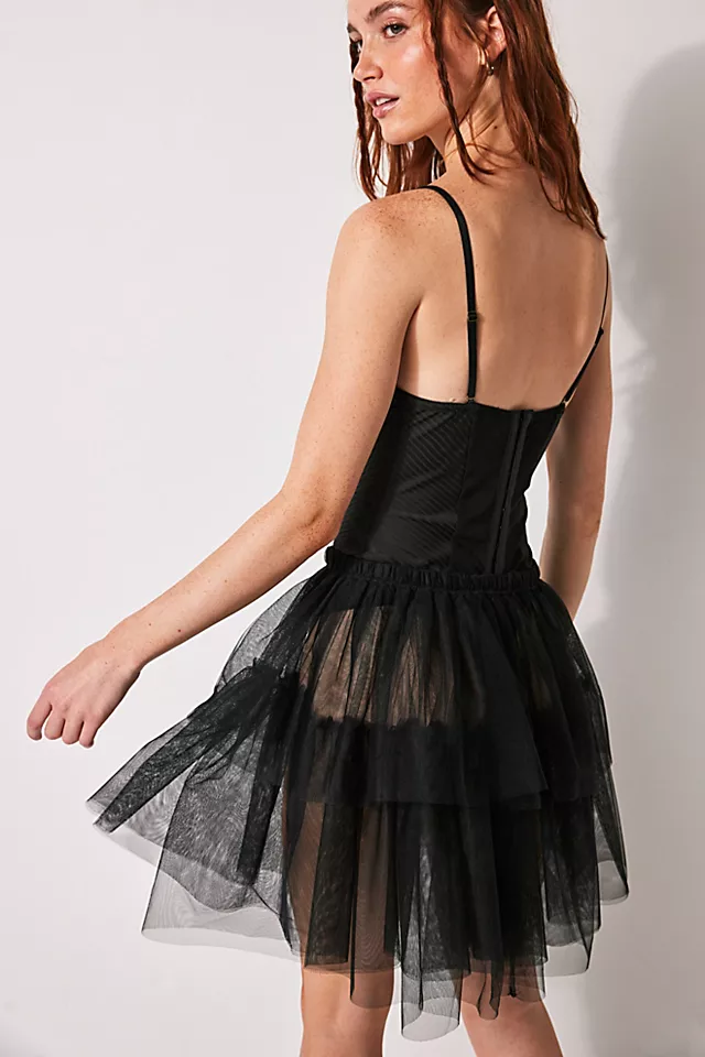 Carrie Tulle Half Slip Black
