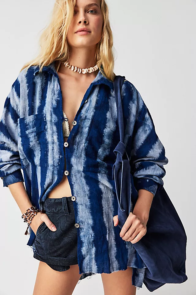 Resonance Muslin Longline Top Black Combo