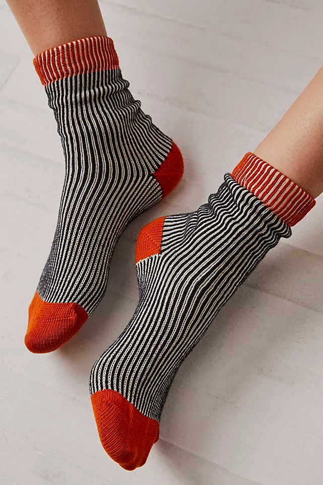 Umbrella Crew Socks Black