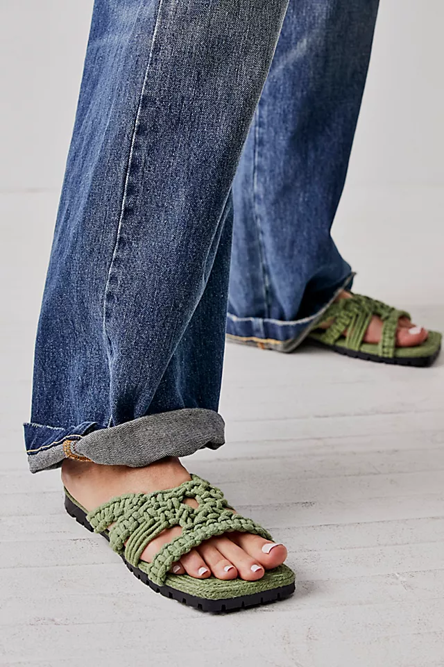 Sandri Macrame Sandals Green Apple