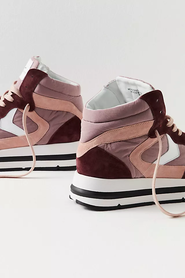 Maran Flash Hi Top Sneakers Prune / Rose