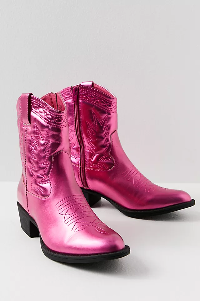 Vegan Ranch Boot Pink Metallic