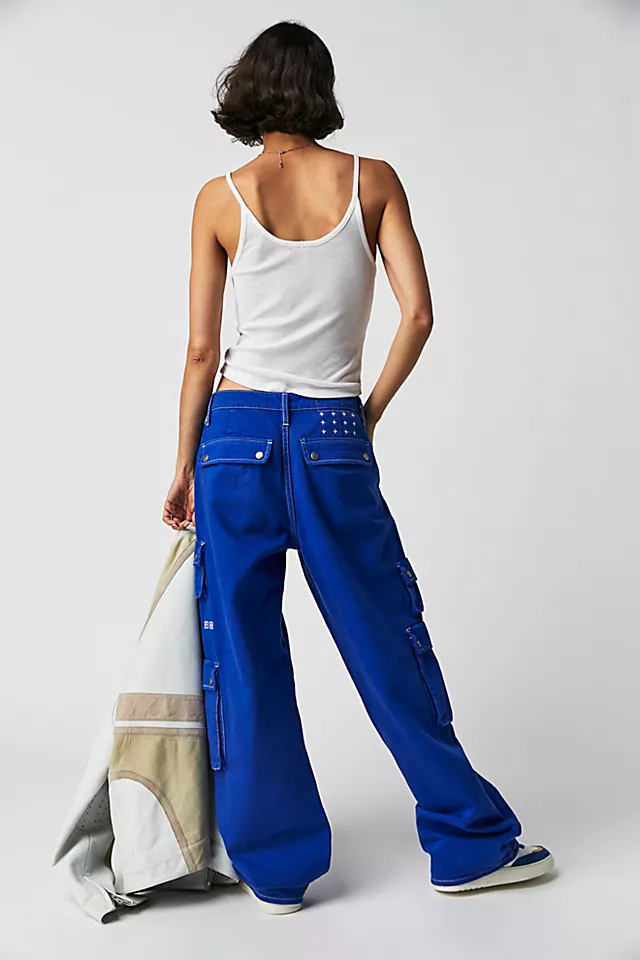 Ksubi Drill Cargo Jeans Cobalt
