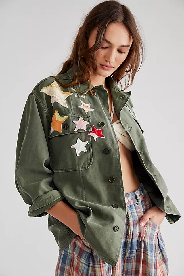 Tricia Fix Seeing Stars Military Jacket Olive