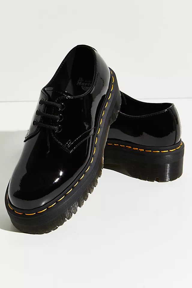 Dr. Martens 1461 Quad Patent Platform Oxfords Black Patent