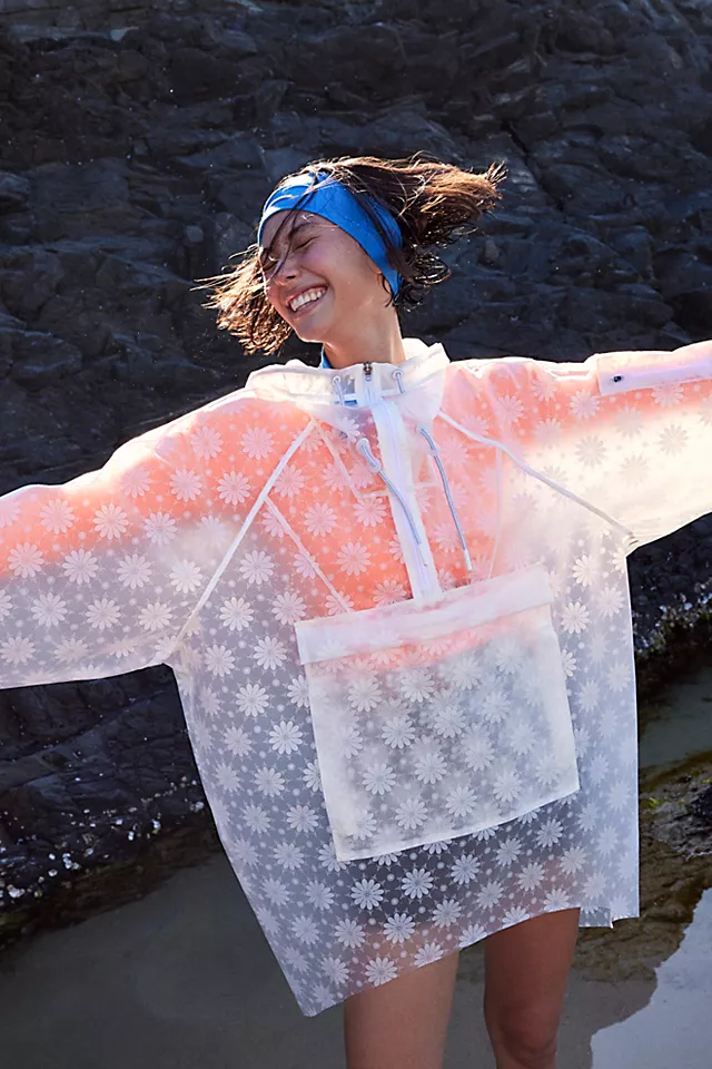 Rain Goddess Packable Parka White