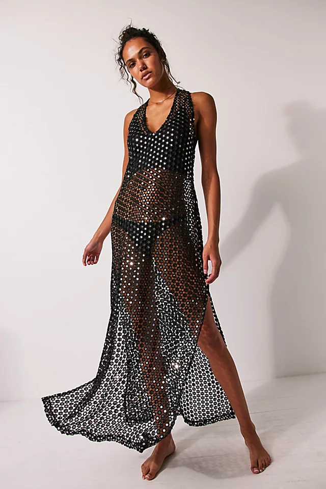 FP x EastNWestLabel Mirrored Slim Maxi Slip Black Mirror