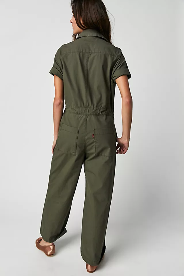 Levi's Short Sleeve Boilersuit Army Green