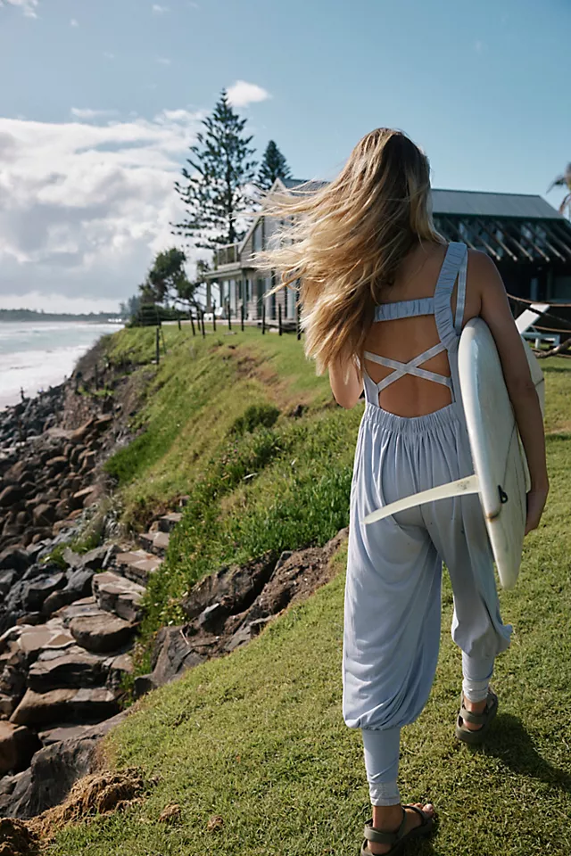 All Scrunched-Up Onesie Greyed Periwinkle