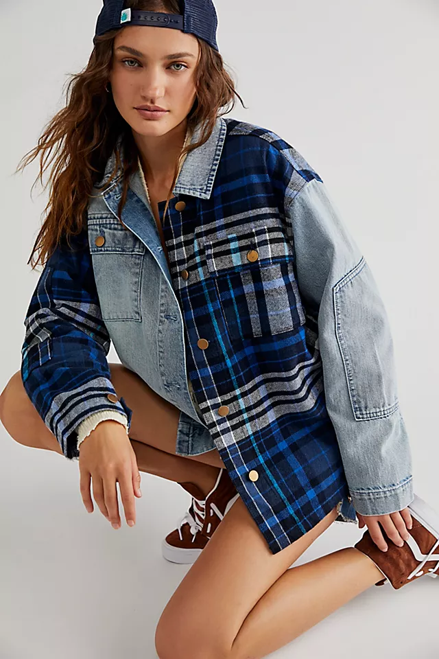 Ex Plaid Shirt Blue Plaid & Ibiza