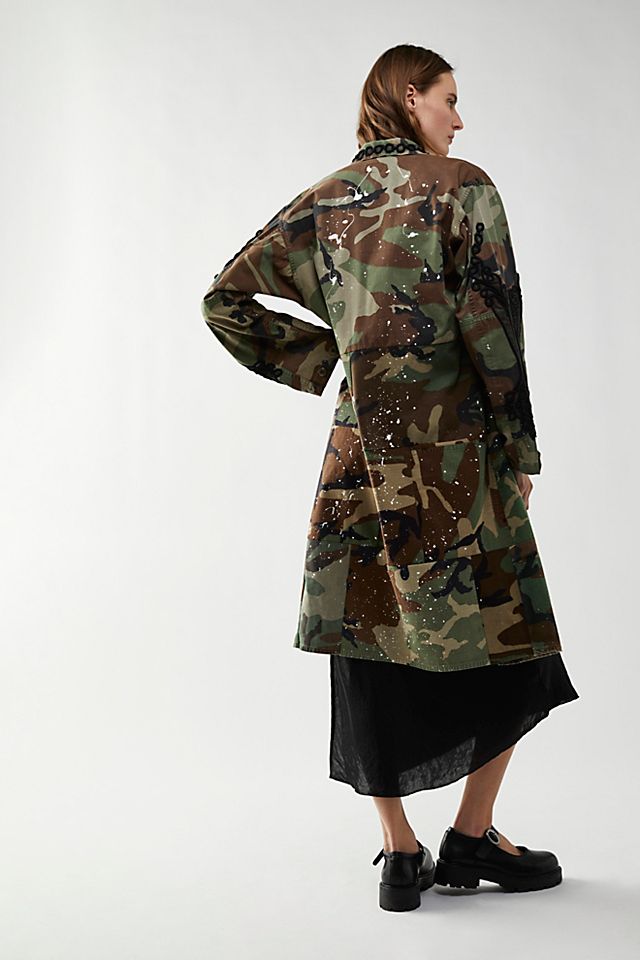 At Ease Camo Trench Green