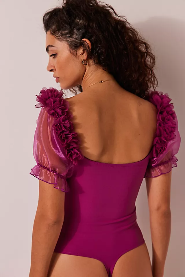 Pretty Petals Bodysuit Magenta Haze