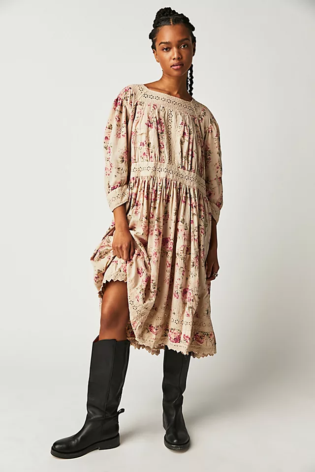 Magnolia Pearl Floral Printed Dress Pink