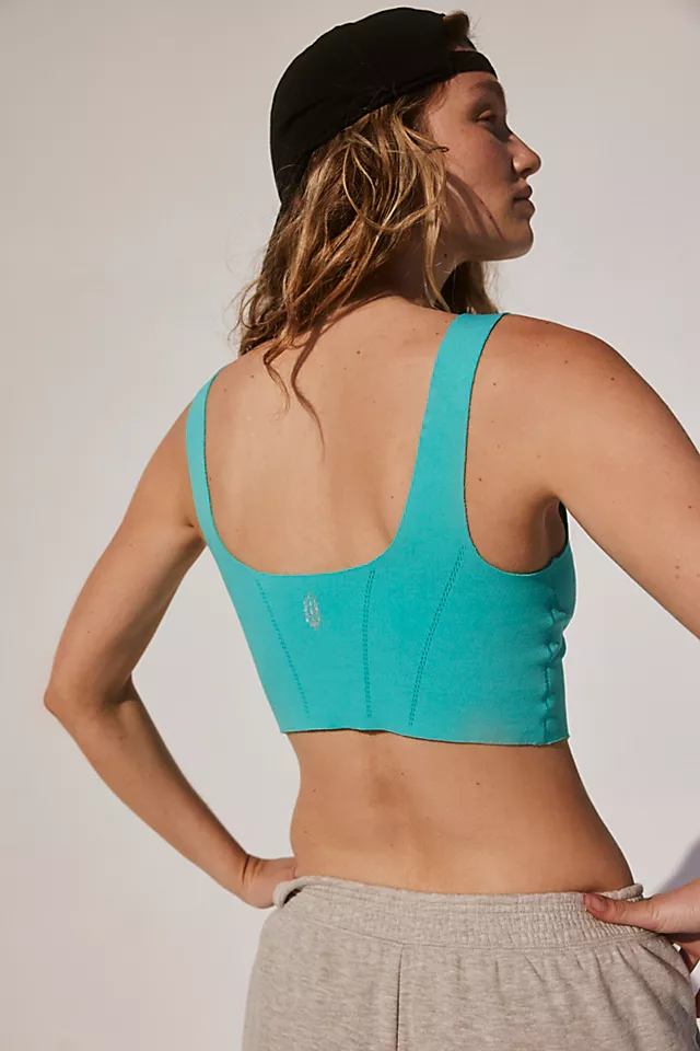 Strong Core Corset Crop Varsity Teal