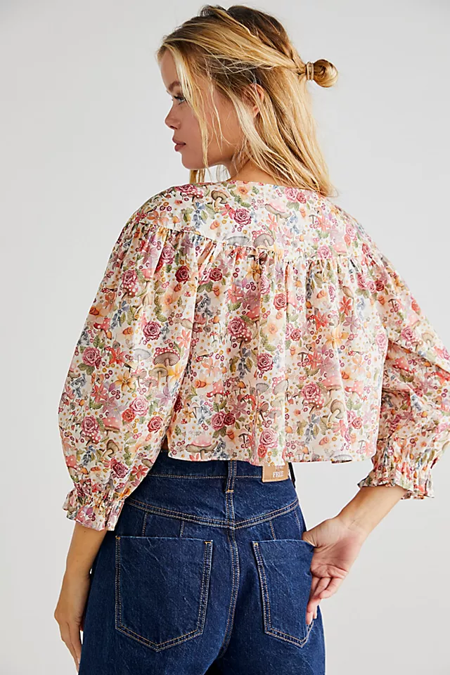 For Love & Lemons Theodora Crop Top Pink