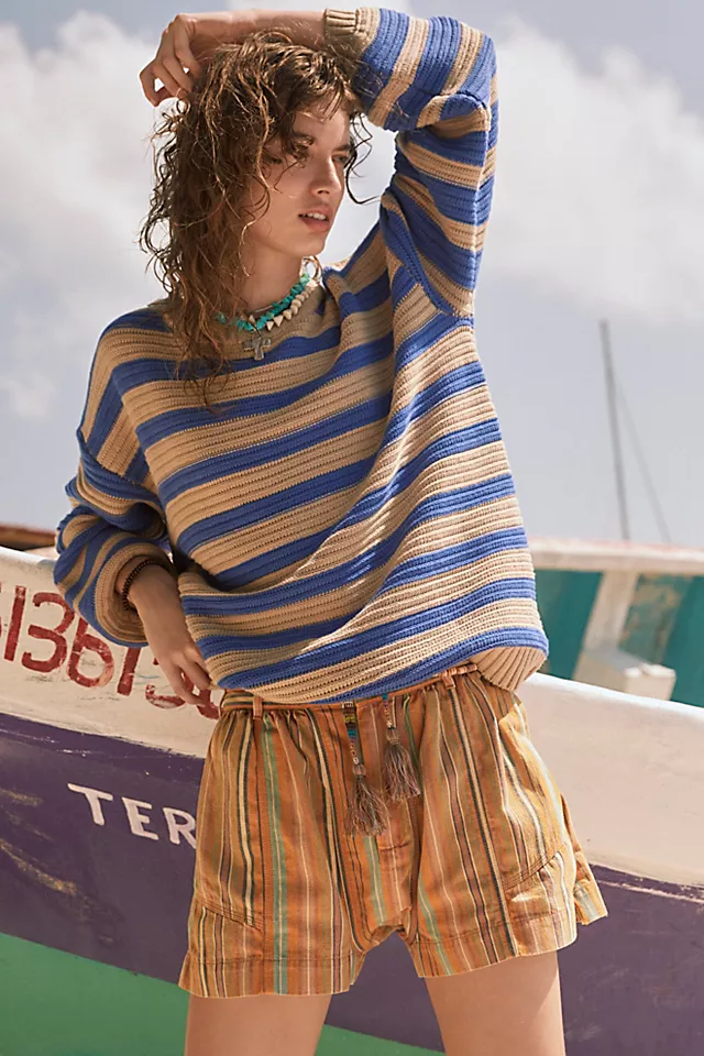 Links Pullover Mazarine Almond Combo