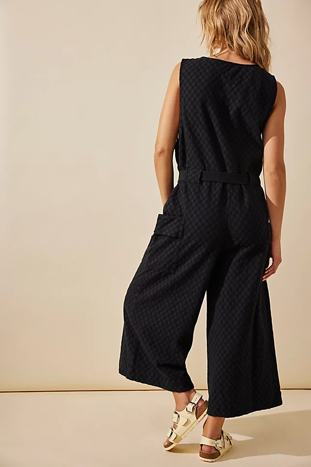 She's A Catch Jumpsuit Black