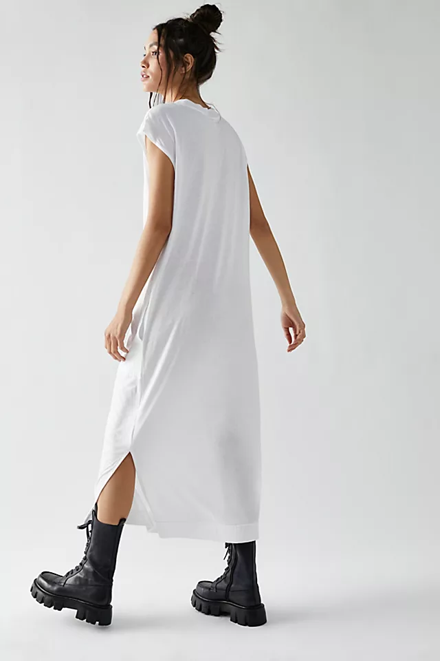 All Day Long Midi T-Shirt Dress White