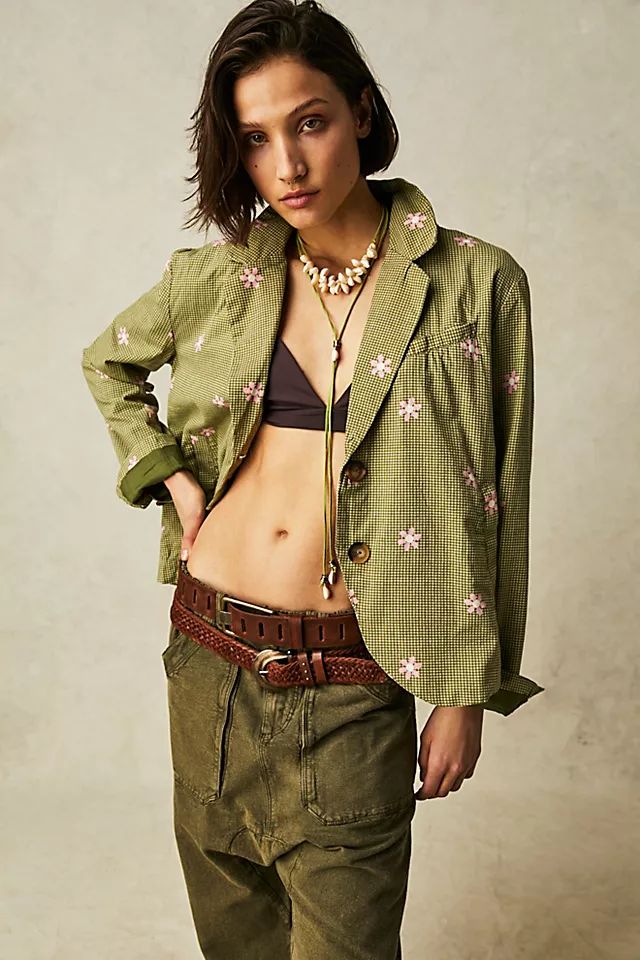 Cali Printed Blazer Moss Combo