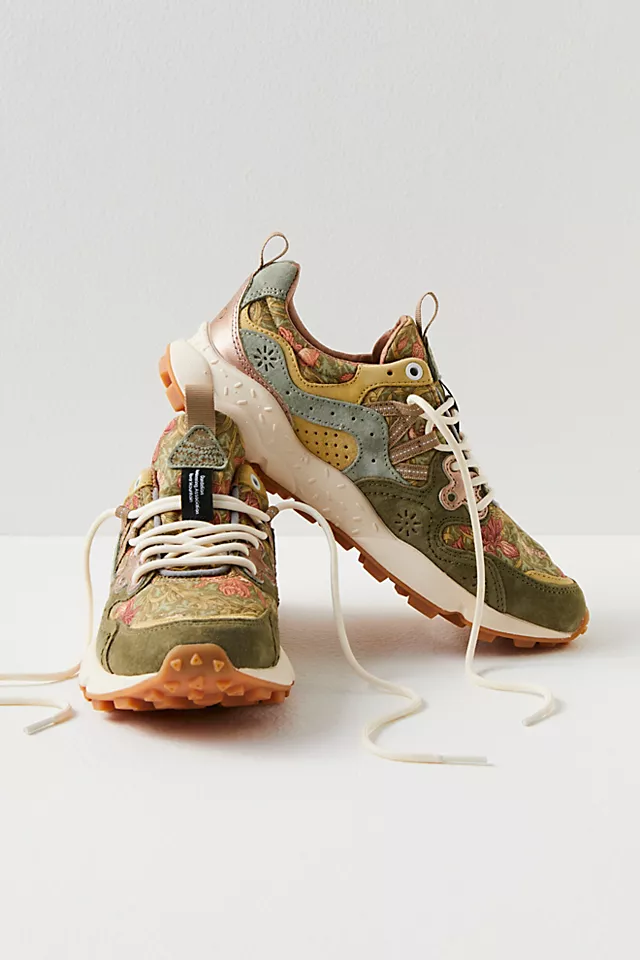 Printed Amelia Sneakers Khaki Beige